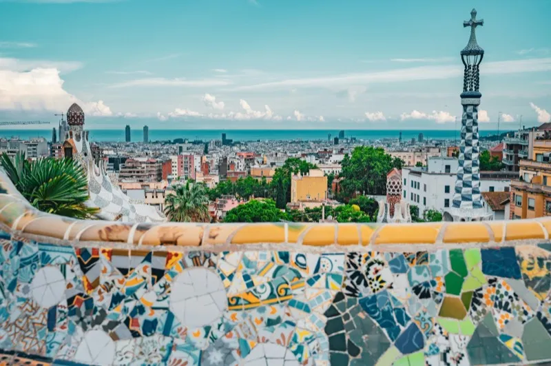 Barcelona cityscape with iconic architecture, a favourite Spanish destination for expats and digital nomads