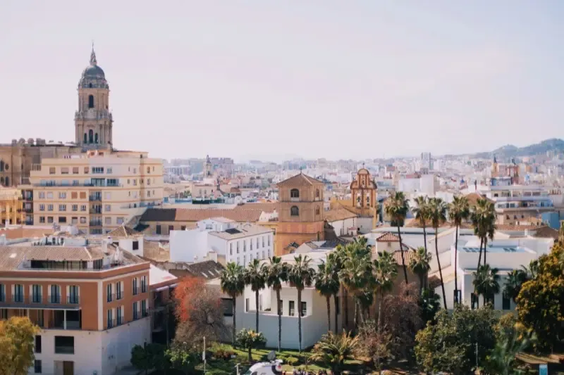 Costa del Sol coastal view with Mediterranean Sea