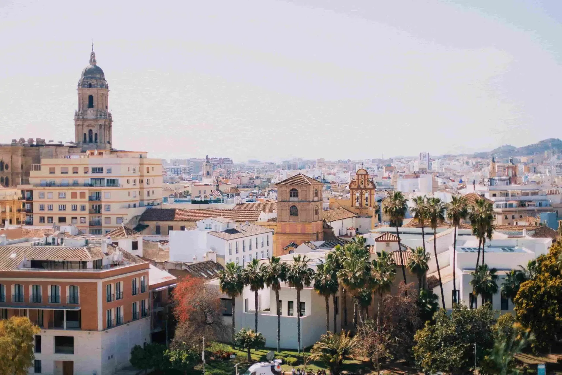 Costa del Sol coastal view with Mediterranean Sea and holiday homes for expats
